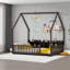 Lits avec rangement, lit double en bois de pin pour maison moderne