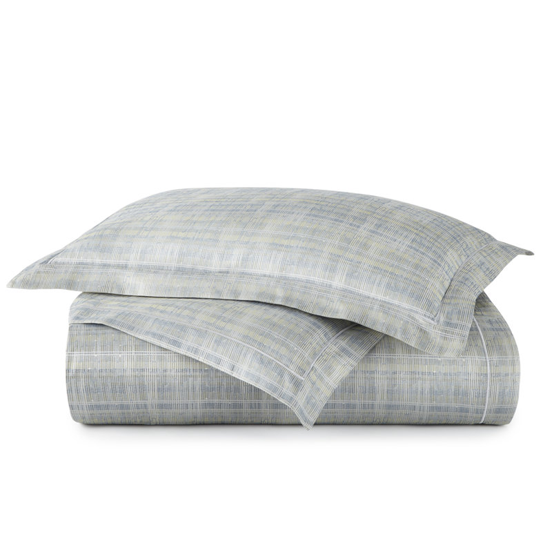 Biagio Jacquard Duvet Cover, King Duvet Cover, Azure