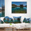 Rangée de pins et lac de montagne - Coussin à imprimé paysage-1506762100-1506760701