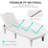 Oversized 74'' Long Resin Lounge Chairs With 5-Level Adjustable Backrest and Cup Holder For Poolside, Patio, Beach, Yard (2PC)-150920802-151840761