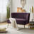 Euclid 47" Velvet 2-Seat Armless Loveseat-905681835