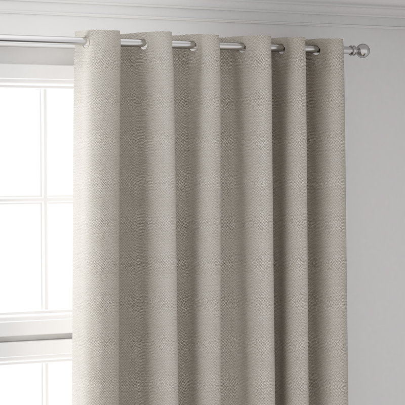 Bacon Room Darkening Curtain Pair, Distressed Brown, 168 W x 137 D cm