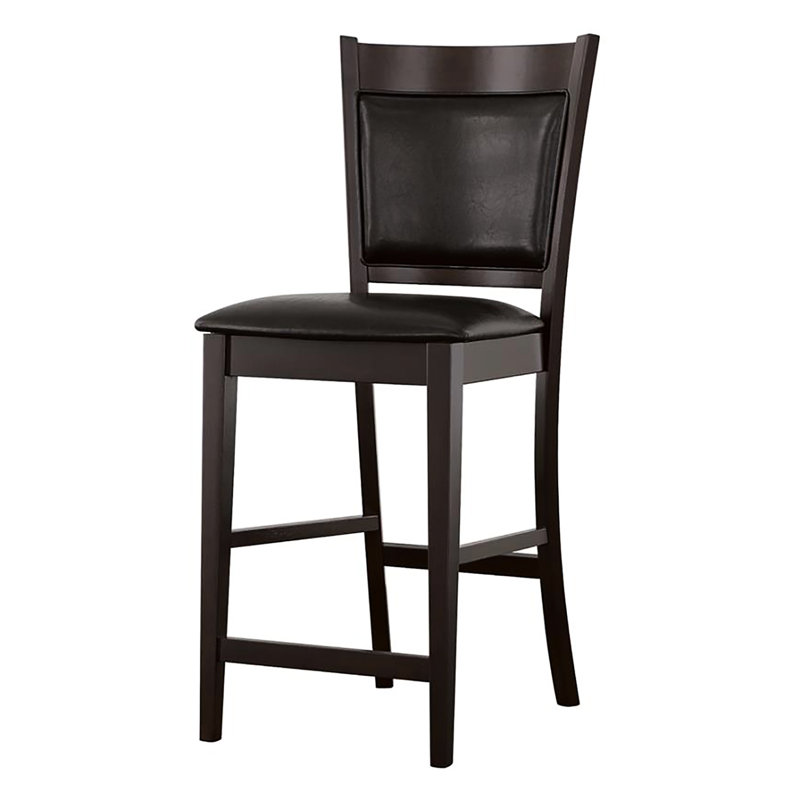 2 tabourets noirs et à hauteur de comptoir 2 pièces, captivants pour la salle à manger, tabourets transitionnels de 2 - rembourrés, pièce de style
