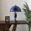 Lampe de table Simonson Tiffany avec abat-jour et base en verre coloré de style baroque et lavande -670900439-637330096