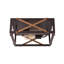 Plafonnier encastré carré en bois 2 lumières