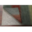 Tapis vert en laine noué à la main de conception unique 5 pi 8 po x 7 pi 11 po Maguda