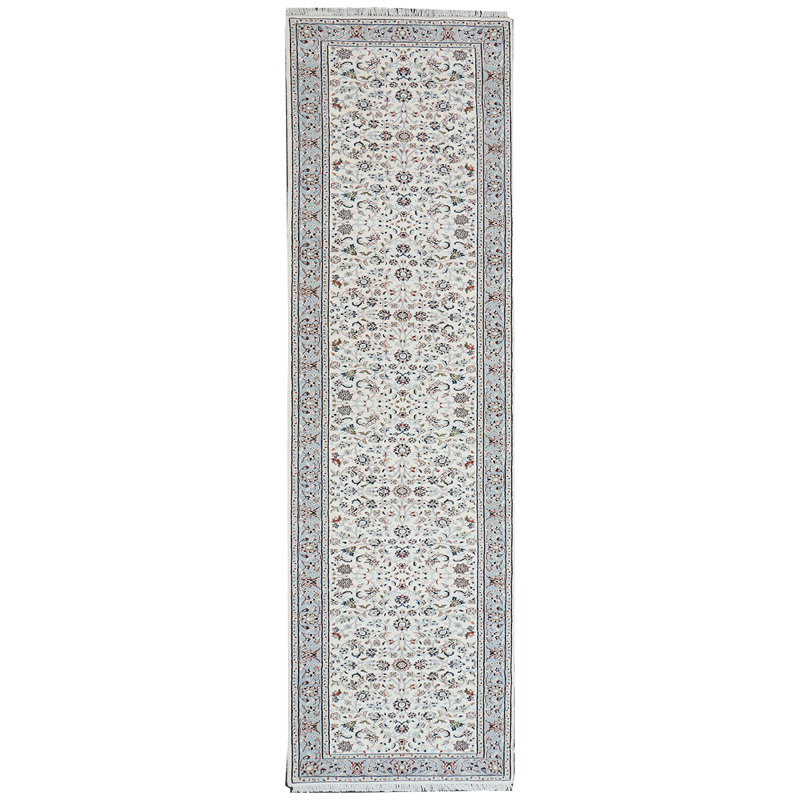 Oriental Area Rug in Ivory, Runner 2'6" x 12'
