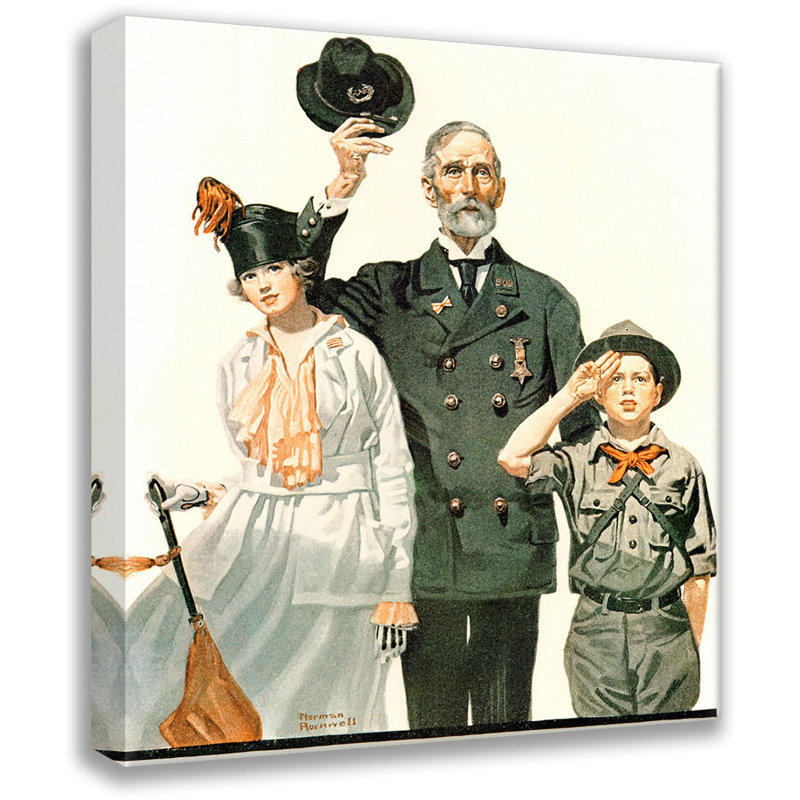 «Ready to Serve» par Norman Rockwell, toile tendue avec châssis, H 24 po x l 17 po