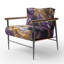 Fauteuil d'appoint rembourré mauve et mauve Magic Magic III-112889939