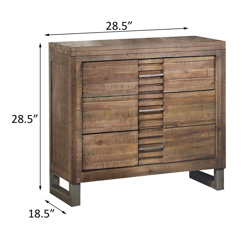 Table de chevet 3 tiroirs Reclaimed