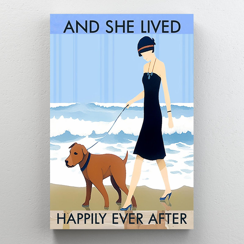 «Dog And She Lived Happily Ever After 2», impression sur toile