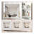 Vanity Desk With Mirror & Light, Large Drawer Three Level Storage Dresser, 3 Lighting Modes Adjustable Brightness, Bedroom Dressing Table(White)-841285189