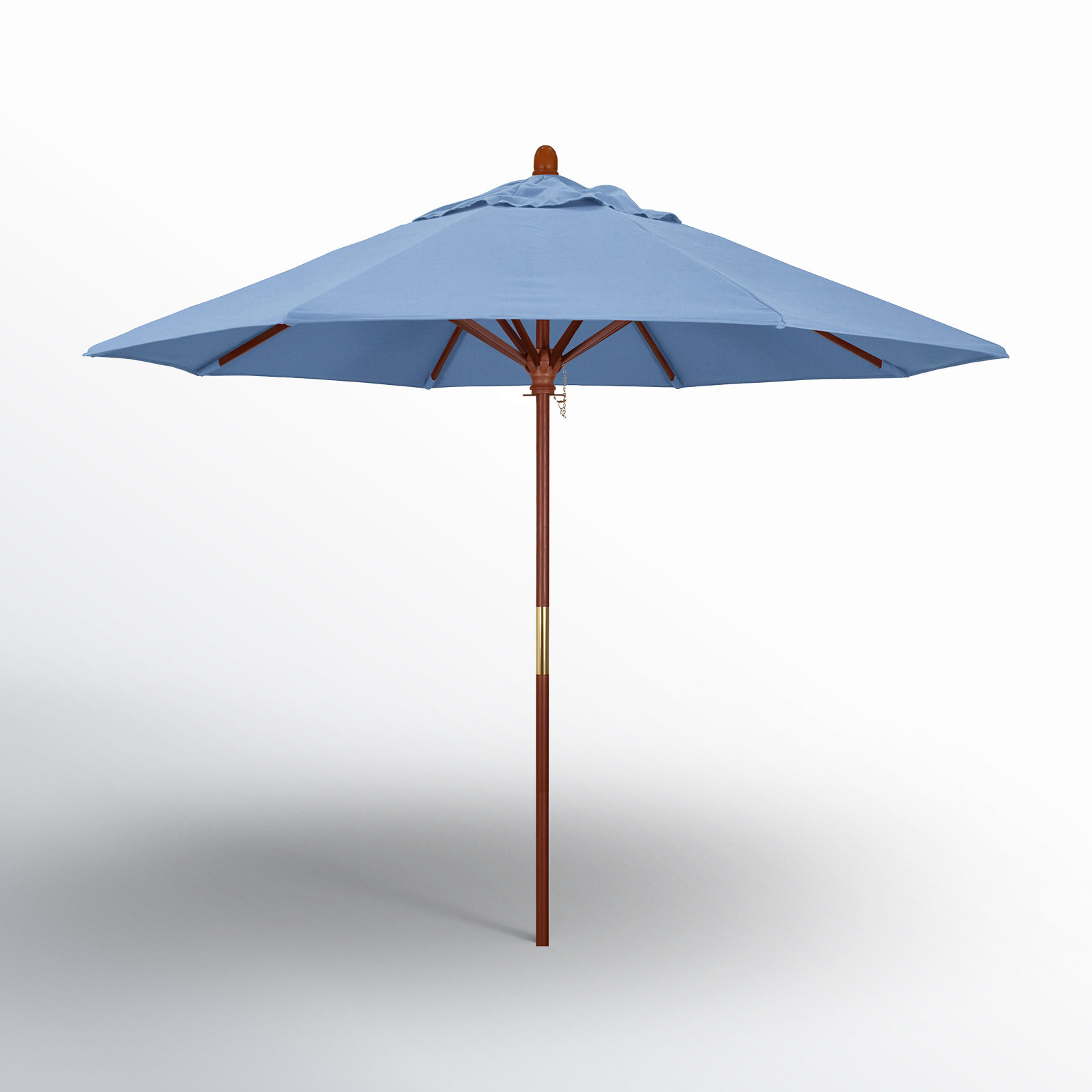 Manford 108'' Sunbrella® Outdoor Umbrella, Canvas Air Blue Sunbrella® Canvas