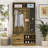 Hall Tree with 6 Hooks,Coat Hanger, Entryway Bench, Storage Bench,for Entrance, Hallwa,brown-2104875523