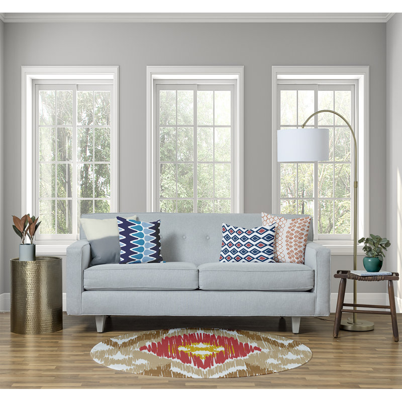 Chenille Ikat Indoor Rug, Round 5'