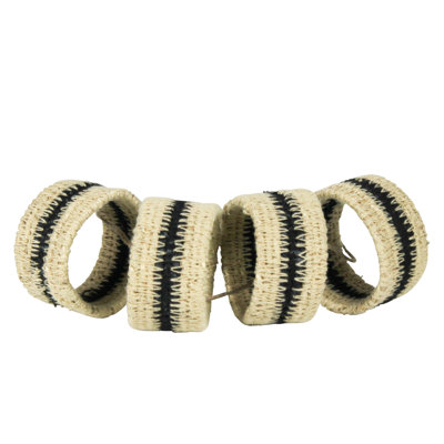 Rond de serviette, ruppie maritime, ensemble / 4