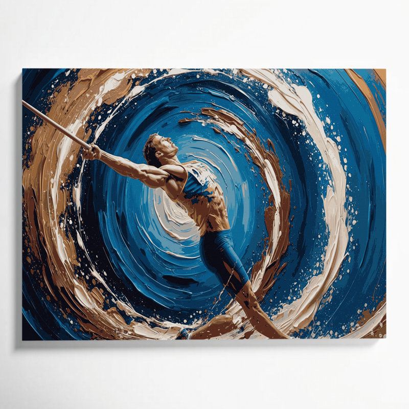 Art mural sur toile gris Sports Javel, H 8 po x l 10 po
