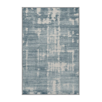 Tapis abstrait gris lavable à la machine