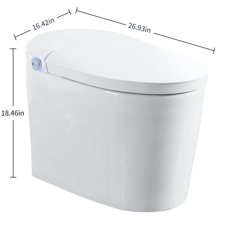 Smart Toilet, Built - In Bidet, Auto Open/Close, Flush, Heated Seat, Bubble Wash, Multiple Wash Modes, Night , Digital Display, Foot Operated Sensor, Emergency Battery Back Up, Nozzle Self Cleaning,