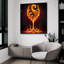 «Wine Glass Flame Abstract» par Rey Klimt, art mural en verre acrylique-77296653