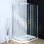 Delphina Glass Offset Quadrant Shower Enclosure with Tray-966496381-966496383