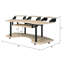 Bureau de studio de musique 83 po Eleazar, finition chêne naturel-995604405