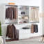 White Wall Mounted Wood Closet System