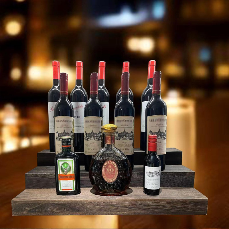 Support pour bouteilles de boissons alcoolisées, peut contenir 18 bouteilles, bar à boissons alcoolisées à 3 niveaux ...