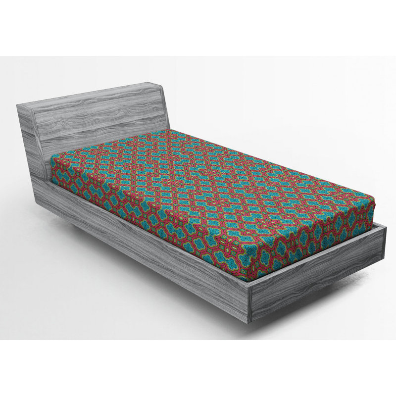 Microfiber Abstract Fitted Sheet, Twin XL Fitted Sheet