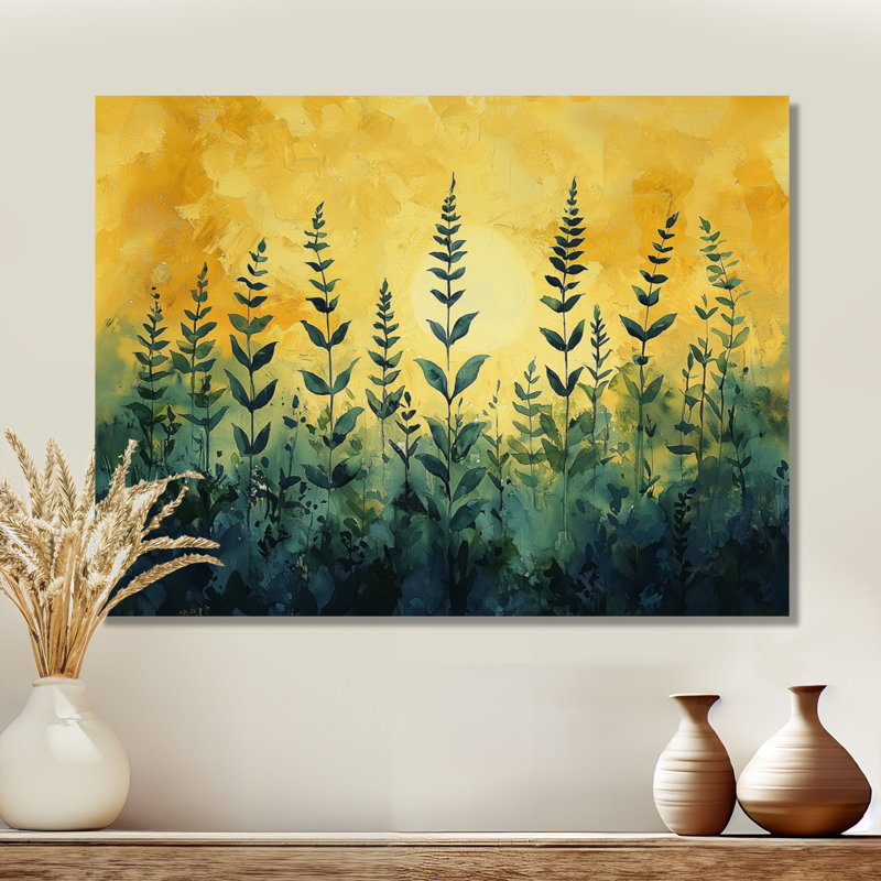 Herbes à la lumière du soleil de l'été V, H 34 po x l 44 po