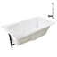 Baignoire de trempage en acrylique 72 po x 36 po, drain inclus-97544687