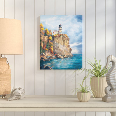 « split rock phare », reproduction d’art sur toile tendue