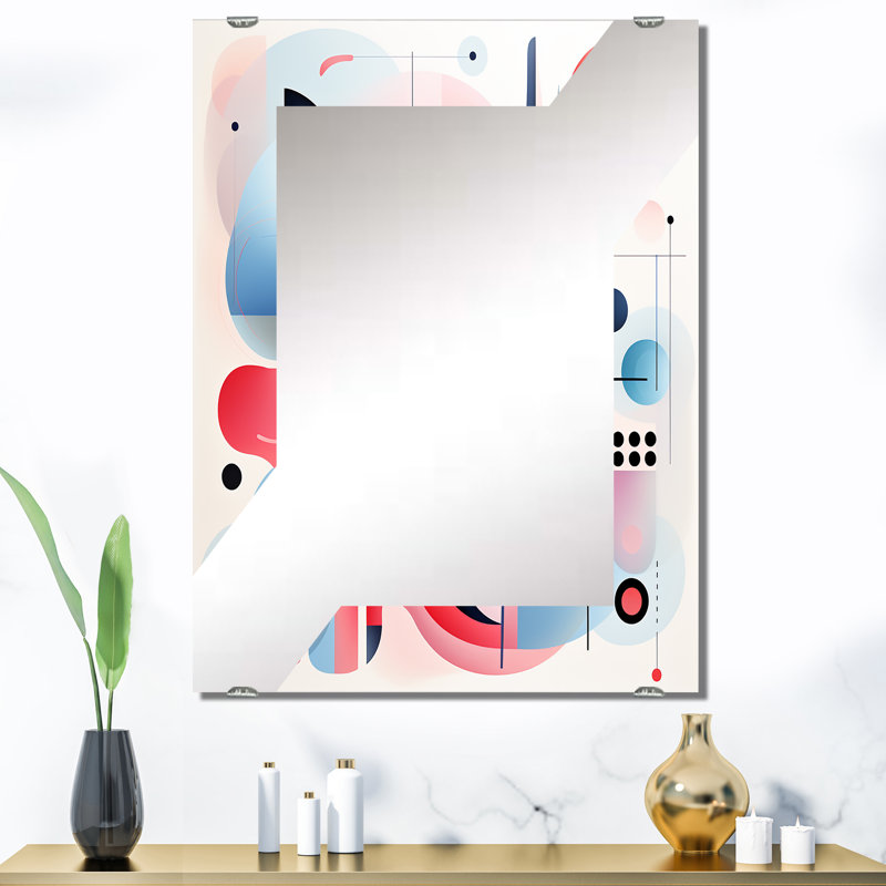 Chacko - Miroir mural abstrait MIR137239, 40 po x 30 po