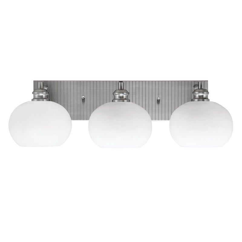 Ashburne 3 - Light Vanity Light, Brushed Nickel, Clear