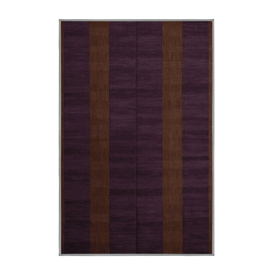 Machine Washable Checkered Brown Area Rug