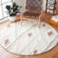 Tapis géométrique touffeté à la main en coton / laine crème / brun / gris Saphira-769420706