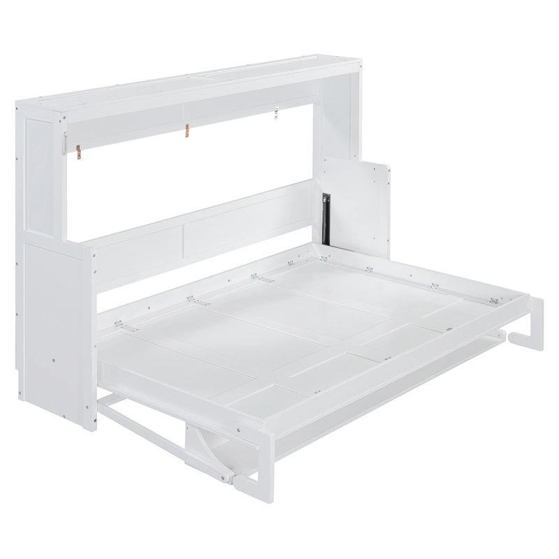 Lit escamotable Torvyn, Lit double, Blanc