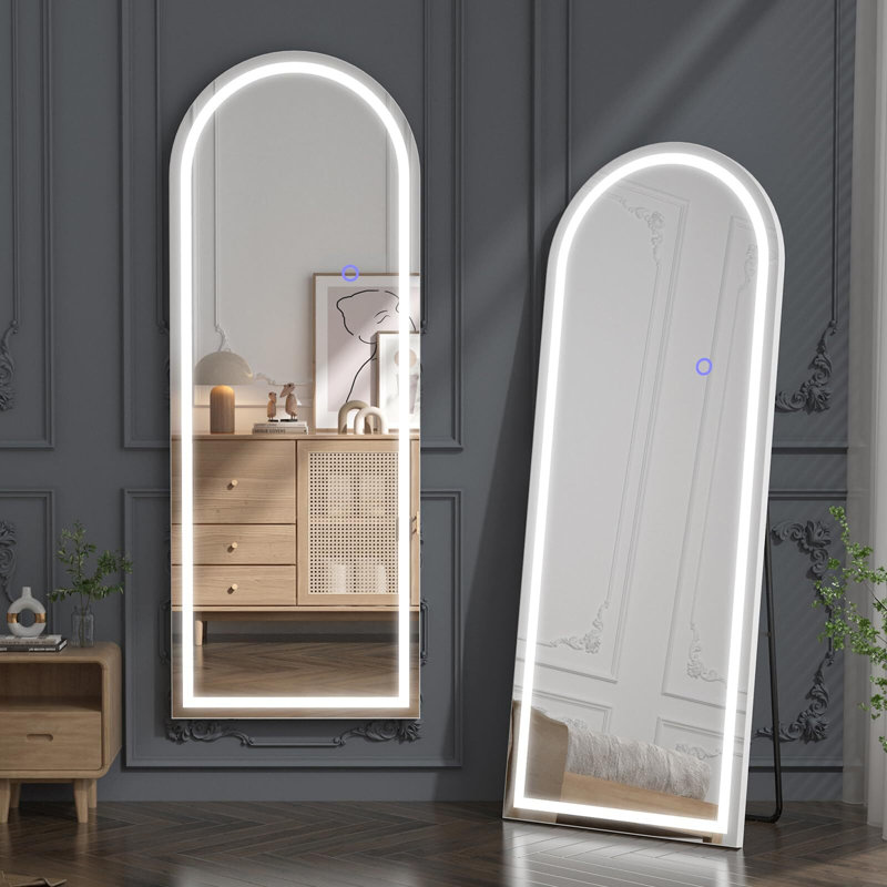Miroir de plancher, Blanc