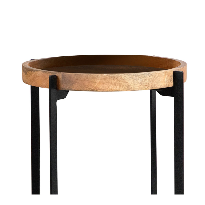 Fundy Solid Wood Tray Top End Table
