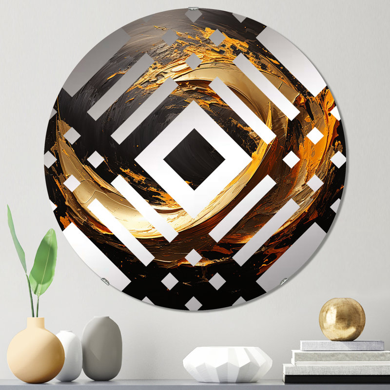 Waniya - Miroir décoratif à losanges, 23,6 po x 23,6 po