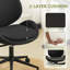 Fauteuil de bureau pivotant en chenille sans accoudoirs avec roulettes, coussin double couche et fonction berçante pour le bureau à domicile-810498450