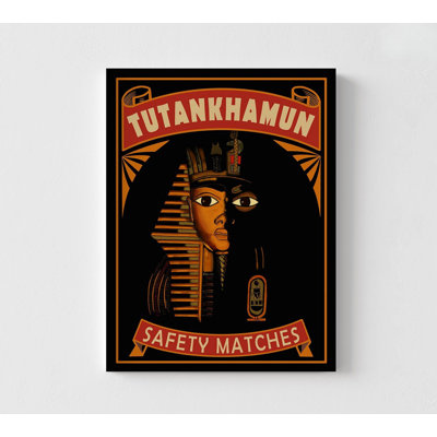 «Tutankhamum Safety Matches» par Mark Rogan, Égypte, reproduction d'affiche, décor de marque rétro rétro, idée de cadeau d'affiche de voyage, art de maison rétro