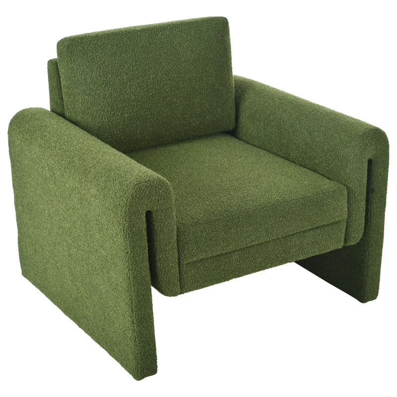 Chaise d'appoint rembourrée Modern, Vert