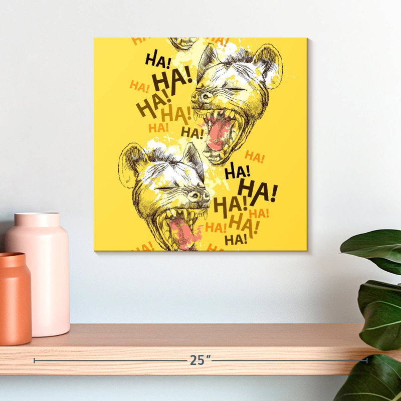 Crowle Laughing Hyenas, 16" H x 16" W