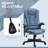 High Back Vibration Massage Office Chair With 6 Vibration Points, Heated Reclining PU Leather Computer Chair With Armrest And Remote