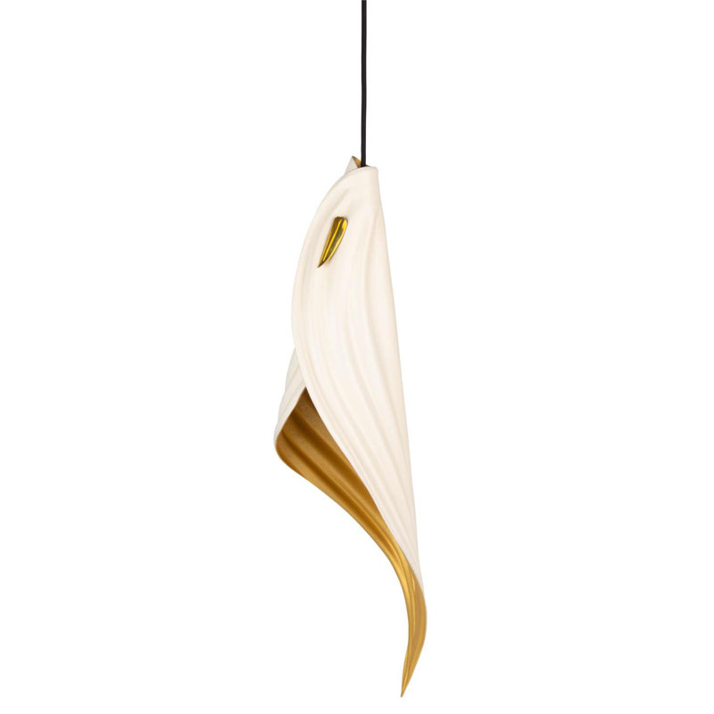 Xavier Clarisse Large Embossed Leather Pendant Light, Bone