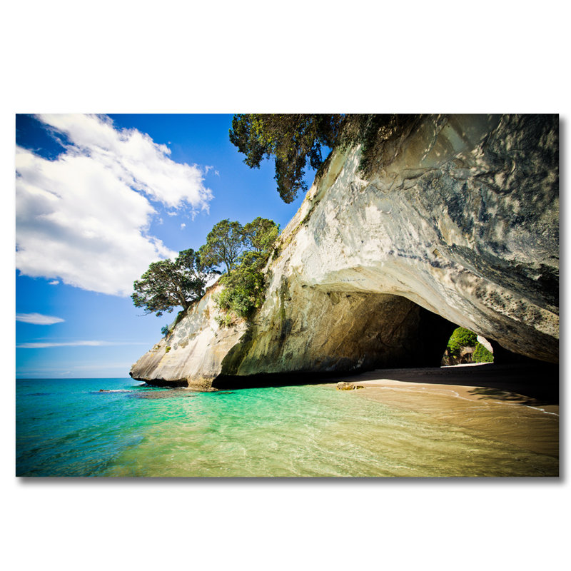 Coastal Cache - Photographie sans cadre, H 24 po x l 36 po x P 1,5 po, Acrylique
