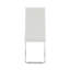 Modern White Pu Dining Chairs, Chrome Metal Legs For Kitchen & Home
