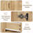 94.5'' Natural Oak TV Stand for TVs Up to 100'', Modern Entertainment Center with 2 Drawers & 4 Storage Cabinets-1791529244