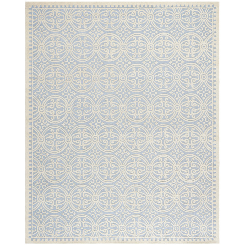Sadik Hand Tufted Wool Geometric Rug, Rectangle 9' x 12'